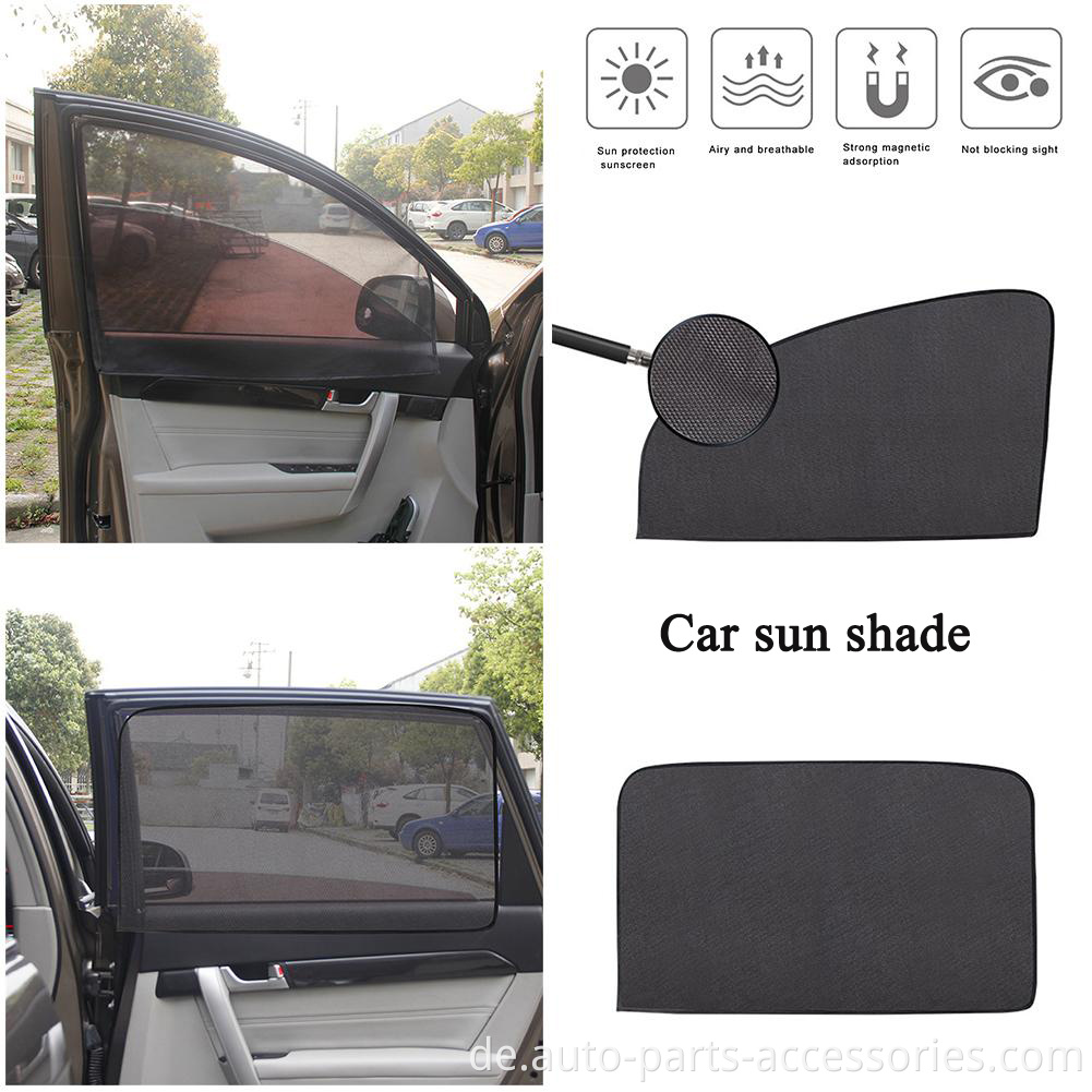 Sommer UV Laserschutz Seitenfenster Anti-Moskito 5d Mesh Magnetic Fold Car Sunshade Autosautovorhang